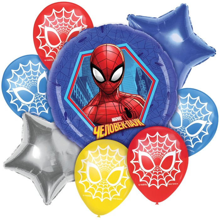 Набор воздушных шаров "Супермен", Человек-паук - Фото 1