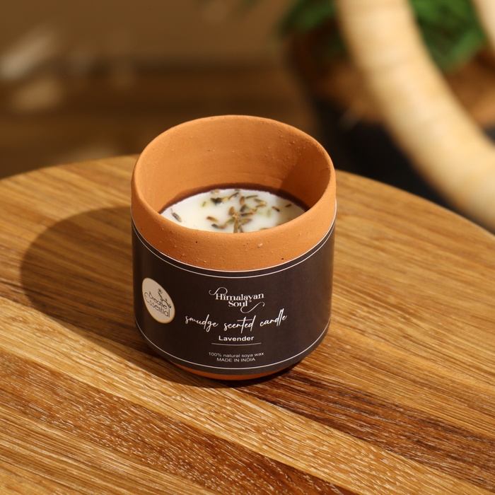 Свеча ароматическая в баночке 70 гр, соевый воск, lavender - Фото 1