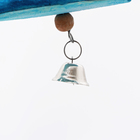 Игрушка для птиц с панцирем каракатицы и бусами, 12 х 6 см, синий - Фото 2