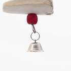 Игрушка для птиц с панцирем каракатицы и бусами, 14 х 6 см - Фото 2