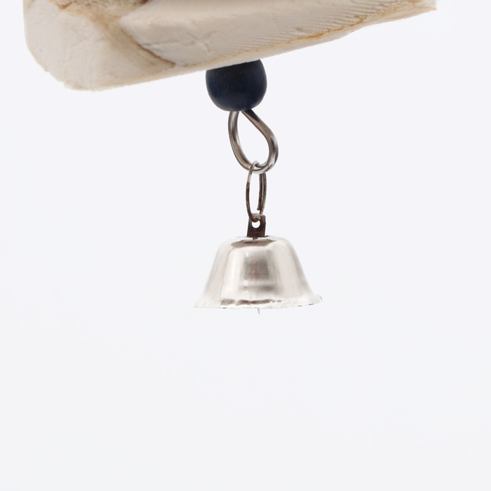 Игрушка для птиц с панцирем каракатицы и бусами, 20 х 6 см