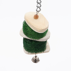 Игрушка с панцирем каракатицы, люфой и колокольчиком, 20 х 5 см, зелёная - Фото 4