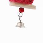 Игрушка с панцирем каракатицы, люфой и колокольчиком, 25 х 5 см, розовая - Фото 2