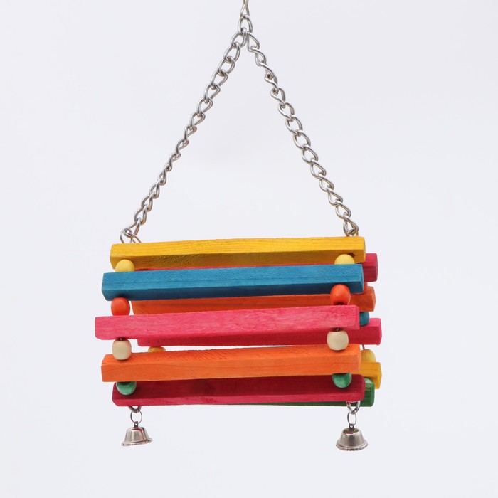 Качели для птиц "Туннель" с колокольчиками, 16 х 15 см - Фото 1