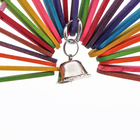 Игрушка для птиц "Веер" с колокольчиком, разноцветная, 25 х 20 см - Фото 2