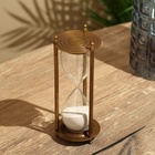 Песочные часы 19,5х7 см, латунь - Фото 2