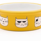 Миски, 250 мл, на металлической подставке, 2 шт., керамика, жёлтые, голубые - Фото 6