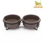 Миски керамические на подставке 2×250 мл - Фото 2