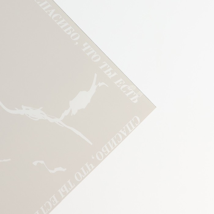 Плёнка для цветов «Мрамор», матовая, бежевая, 57 х 57 см