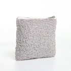 Кошелёк-монетница на молнии 11×1×8 см, плюшевый, серый - Фото 5