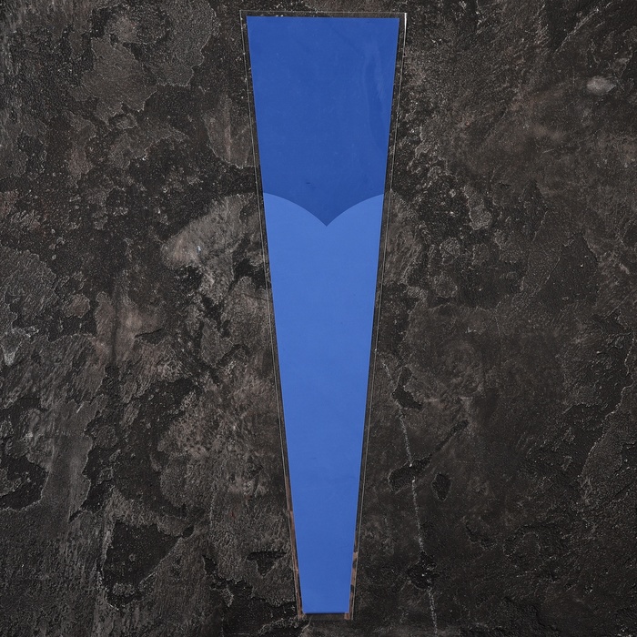 Пакет конус для цветов, "Уверенность",  12,5+4х45 см, синий