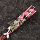 Пакет конус для цветов, "Цветы",  12,5+4х45 см, красный - фото 321419512