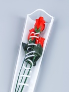 Пакет конус для цветов, «Цветы», 12.5+4×45 см, белый - Фото 1