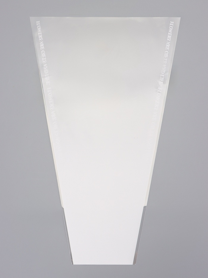 Пакет конус для цветов, «Переход», 30+9.5×45 см, белый - Фото 1
