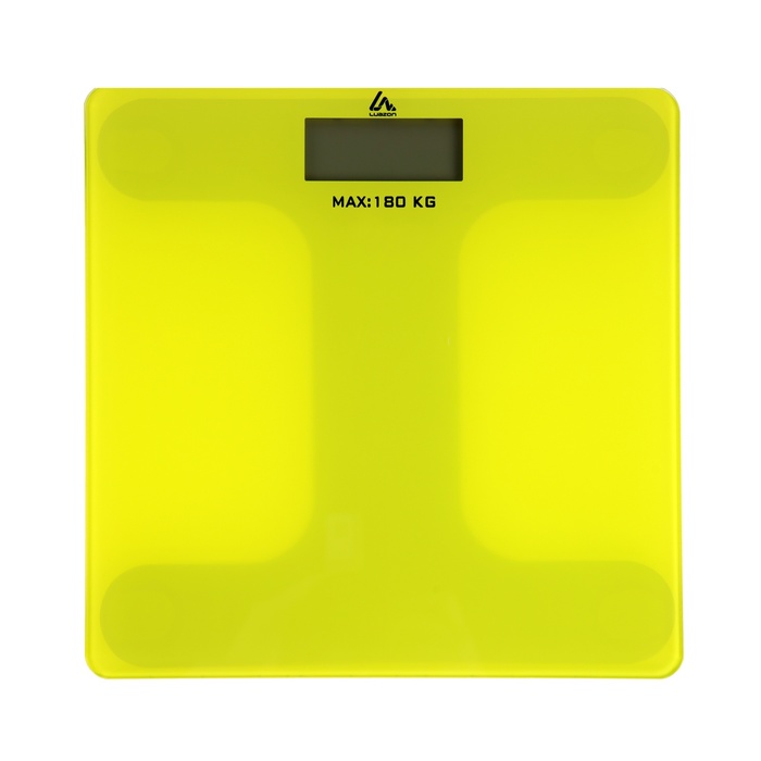 Весы напольные Luazon LVE-006, электронные, до 180 кг, 2хAAА (не в комплекте), жёлтые - фото 1900827393
