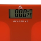 Весы напольные Luazon LVE-006, электронные, до 180 кг, 2хAAА (не в комплекте), оранжевые - Фото 3