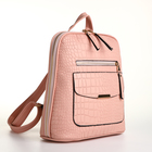 Рюкзак городской на молнии, цвет розовый - фото 321477687
