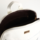 Рюкзак женский городской на молнии, 2 кармана, размер 11×29×31 см, белый - Фото 5