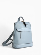 Рюкзак женский городской на молнии, 2 кармана, размер 11×29×31 см, голубой - Фото 2