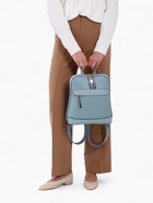 Рюкзак женский городской на молнии, 2 кармана, размер 11×29×31 см, голубой - Фото 6