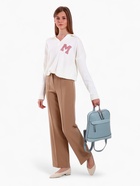 Рюкзак женский городской на молнии, 2 кармана, размер 11×29×31 см, голубой - Фото 7