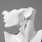 Серьги металл «Листья» этнос, цвет серебро - Фото 2