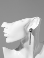 Серьги висячие «Стерео» овал, цвет серебро - фото 68937359