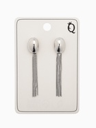 Серьги висячие «Стерео» овал, цвет серебро - фото 68937360