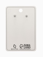 Серьги висячие «Стерео» овал, цвет серебро - фото 68937361