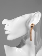 Серьги висячие «Стерео» овал, цвет золото 10203476