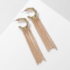 Серьги висячие «Стиль» тонкие цепочки, цвет золото - Фото 2