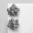 Серьги металл «Молекула», цвет серебро - фото 9641515
