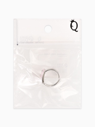 Кольцо «Сердце» гладкое, цвет розовый в серебре, безразмерное