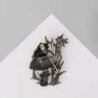 Брошь «Лягушка» на болоте, цветная в чернёном серебре - фото 9641679