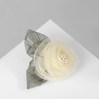 Брошь «Цветок» роза, цвет молочный - фото 9641693