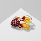 Брошь «Рыба» градиент, цвет красно-жёлтый в серебре - Фото 1