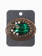 Брошь «Око», цвет изумрудный в золоте - Фото 5