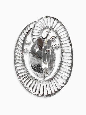 Брошь «Око», синяя в серебре