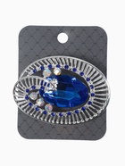 Брошь «Око», синяя в серебре - фото 59374385