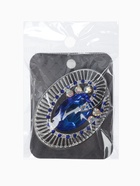 Брошь «Око», синяя в серебре - Фото 7