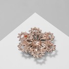 Брошь «Цветок», цветная в розовом золоте - Фото 2