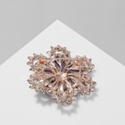 Брошь «Цветок», цвет радужно-синий в розовом золоте - Фото 2