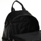Рюкзак городской на молнии, из искусственной кожи, цвет чёрный - фото 11249178