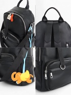 Рюкзак женский на молнии, с карманами, размер 28×12×35 см, чёрный - Фото 3