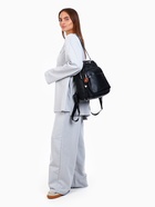 Рюкзак женский городской на молнии, с карманами, размер 28×12×35 см, чёрный - Фото 13