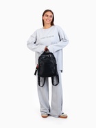 Рюкзак женский городской на молнии, с карманами, размер 28×12×35 см, чёрный - Фото 15