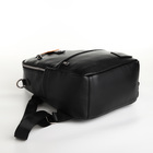 Рюкзак городской на молнии, из искусственной кожи, цвет чёрный - Фото 4