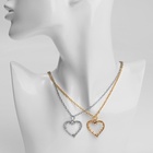Кулоны «Неразлучники» сердца с шипами, цвет серебряно-золотой, 45 см 10218372
