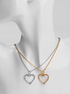 Кулоны "Неразлучники" сердца с шипами, цвет серебряно-золотой, 45 см - фото 809231867