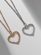 Кулоны "Неразлучники" сердца с шипами, цвет серебряно-золотой, 45 см - фото 809231868